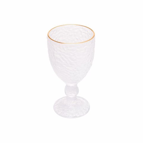 Taça para Água em Cristal Petra Martelado 320ml Lyor Transparente