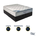 Ver imagem 3 de Cama Box Baú Bipartido Casal Preto e Colchão Freedom Molas Ensacadas Ortobom