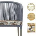 Ver imagem 3 de Mesa e 6 Cadeiras de Jantar Noronha Fendi E6 Trama Original Prata