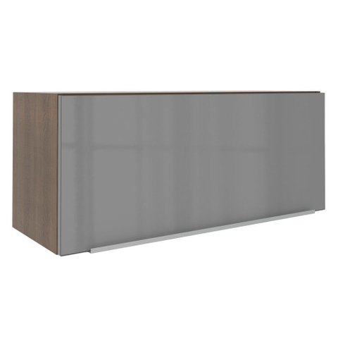 Armário Aéreo 80cm com 1 Porta Suspensa Cinza Lux Madesa