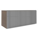 Ver imagem 1 de Armário Aéreo 80cm com 1 Porta Suspensa Cinza Lux Madesa