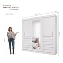 Ver imagem 3 de Guarda Roupa Maite 3 Portas Correr Espelhos MDF