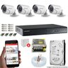 Kit Cftv Hikvision 4Ch 4 Câmeras Full HD + HD 500Gb - 1