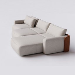 Sofá Ibiza Retrátil com Chaise 3,14m em Linho Brooks Off White - Home Mobily - 5