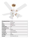 Ver imagem 2 de Ventilador De Teto New Zeta 4 Pás de MDF Branco/Cobre 220v Venti-Delta