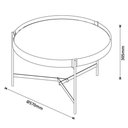 Ver imagem 3 de Mesa de Centro Ambiente Aqua Pequena com Vidro Off White Cobre - Imcal