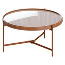 Ver imagem 2 de Mesa de Centro Ambiente Aqua Pequena com Vidro Off White Cobre - Imcal