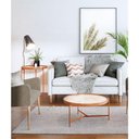 Ver imagem 1 de Mesa de Centro Ambiente Aqua Pequena com Vidro Off White Cobre - Imcal