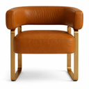 Ver imagem 7 de Kit 02 Poltrona Cadeira Decorativa Sala Clinica Versátil Loy:courino Sintético Marrom