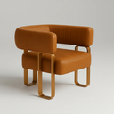 Ver imagem 5 de Kit 02 Poltrona Cadeira Decorativa Sala Clinica Versátil Loy:courino Sintético Marrom