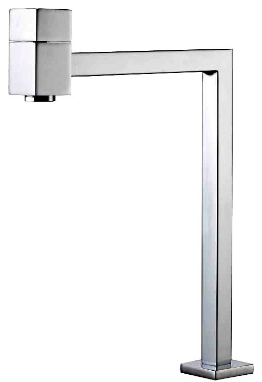 Torneira Quadrada Mesa Bancada para Banheiro Lavabo Lavatório Bica Alta 90° Metal 1/4 Volta 1/2" - 1