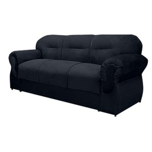 Sofá 3 Lugares Preto 601 Viena