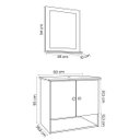 Ver imagem 4 de Conjunto de Banheiro com Gabinete 2 Portas, Cuba com Valvula, Torneira e 1 Espelheira Deli