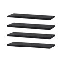 Ver imagem 2 de Kit 4 Prateleiras 40 x 15cm Preta Suporte Invisível