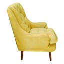 Ver imagem 4 de Kit 2 Poltronas Decorativas Lille Suede Amarelo - Dominic Decor