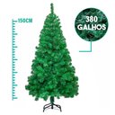 Ver imagem 2 de Árvore de Natal Grande Real Desmontável 150cm com 380 Galhos e Base de Ferro