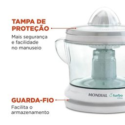 Espremedor de Frutas Mondial Turbo Citrus 25w E-01(127v) - 6