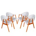 Ver imagem 2 de Conjunto 4 Cadeiras Zara Decorativas e Estofadas Confortáveis Recepção