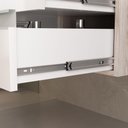 Ver imagem 7 de Conjunto Gabinete Banheiro Prisma 80cm Gabinete + Cuba + Espelheira com Vidro Madeirado Branco