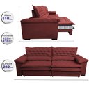 Ver imagem 2 de Sofá Retrátil e Reclinável 2,32m Molas Ensacadas Cama inBox Alemanha Viscoelástico Velusoft