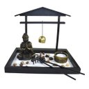 Ver imagem 1 de Terrário Bandeja Areia Altar Jardim Zen Decorativo Porta Vela Madeira 18cm