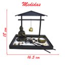 Ver imagem 2 de Terrário Bandeja Areia Altar Jardim Zen Decorativo Porta Vela Madeira 18cm