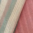 Ver imagem 3 de Kit 2 Mantas Artesanais Rosa e Pistache Faixa para Sofá Cama e Poltronas 1,80x 1,20m Decoração Casa