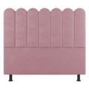 Ver imagem 2 de Cabeceira Cama Box Solteiro Lana 100cm Suede Rosê - Desk Design