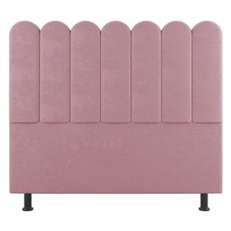 Cabeceira Cama Box Solteiro Lana 100cm Suede Rosê - Desk Design - 2