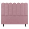 Cabeceira Cama Box Solteiro Lana 100cm Suede Rosê - Desk Design - 2