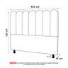 Cabeceira Cama Box Solteiro Lana 100cm Suede Rosê - Desk Design - 3