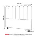 Ver imagem 3 de Cabeceira Cama Box Solteiro Lana 100cm Suede Rosê - Desk Design