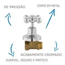 Ver imagem 4 de Registro de Pressão 1/2 para Chuveiro Oliveira 1416 C-33 de Parede