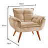 Poltrona Opala Pé Palito 1 Lugar Nude Home Decorações - 2