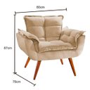 Ver imagem 2 de Poltrona Opala Pé Palito 1 Lugar Nude Home Decorações