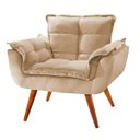 Ver imagem 1 de Poltrona Opala Pé Palito 1 Lugar Nude Home Decorações