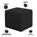 Ver imagem 5 de Poltrona de Amamentação com Balanço e Puff Ravena W01 Suede Preto - Lyam Decor