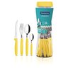 3 Jogos Talheres Faqueiro Tramontina Ipanema 72 Peças Amarelo - 23399/591 - 2