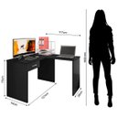 Ver imagem 3 de Mesa Gamer com Extensor em L e 1 Gaveta Drx-9000 Preto