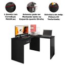 Ver imagem 2 de Mesa Gamer com Extensor em L e 1 Gaveta Drx-9000 Preto