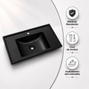 Ver imagem 5 de Pia Lavatório para Banheiro 60cm Lavabo Plástico Compacto Preto