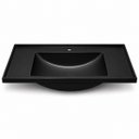 Ver imagem 3 de Pia Lavatório para Banheiro 60cm Lavabo Plástico Compacto Preto