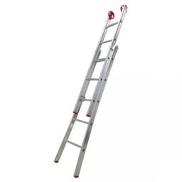 Escada Aluminio Botafogo 13 Degraus Extensiva 3 Em 1 - 2