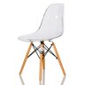 Cadeira Charles Eames Eiffel Wood - Design - Acrílica Transparente - 1