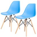 Ver imagem 1 de Kit 2 Cadeiras Charles Eames Eiffel Wood - Design - Azul