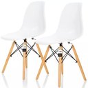 Ver imagem 1 de Kit 2 Cadeiras Charles Eames Eiffel Wood - Design - Branca