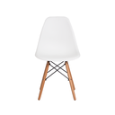 Ver imagem 3 de Kit 4 Cadeiras Charles Eames Eiffel Branca Polipropileno Base Madeira Sala Jantar