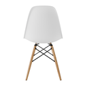 Ver imagem 3 de Kit 4 Cadeiras Charles Eames Eiffel Branca Polipropileno Base Madeira Sala Jantar