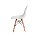 Ver imagem 4 de Kit 4 Cadeiras Charles Eames Eiffel Branca Polipropileno Base Madeira Sala Jantar
