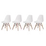 Kit 4 Cadeiras Charles Eames Eiffel - Branca Kza Bela - 1